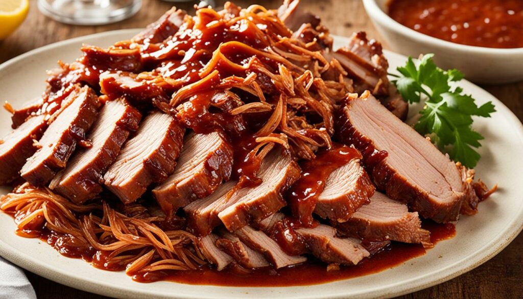 Delicious tender bbq pork in slow cooker