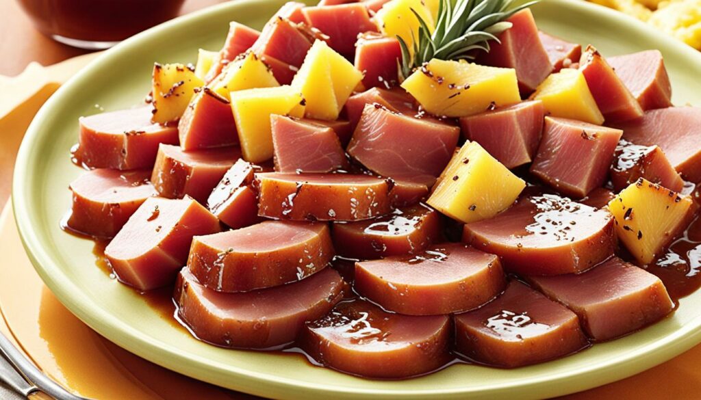 Savory Crock Pot Ham with Pineapple
