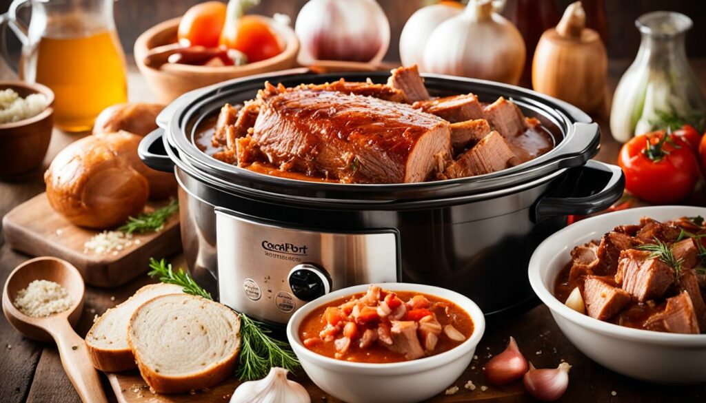 barbeque pork roast in crock pot