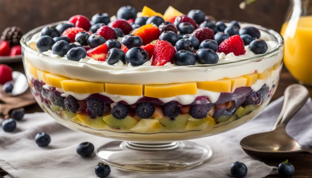 homemade fruit trifle